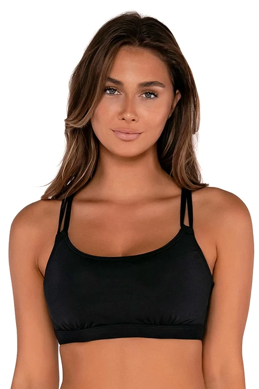 Sunsets Women's Taylor Bralette Bikini Top Swimsuit with Underwire - Black - 34DD