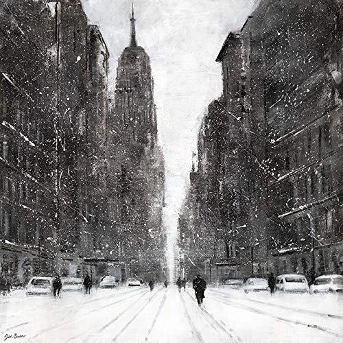 Jon Barker WDC98351 Canvas Print 85 x 85 cm (Snow Reverse, 5th Avenue), Multi-Colour, 85 x 85 x 3.8 cm