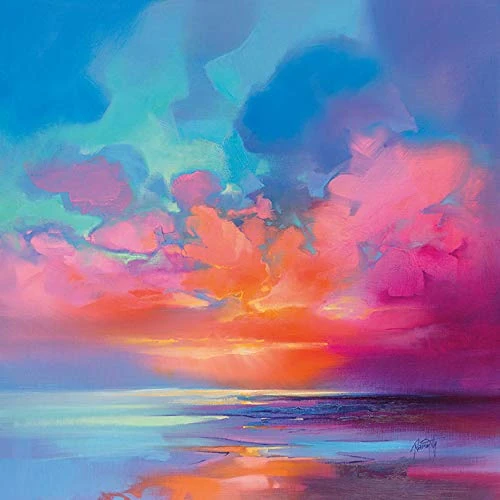 Scott Naismith WDC97331 60 x 60 cm (Creation of Blue 2), Multi-Colour, 60 x 60 x 3.8 cm