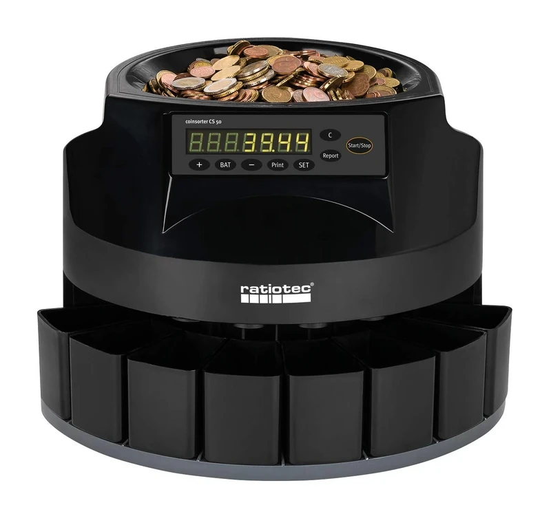 ratiotec 00946954 Coin Counting and Sorting Machine CS 50