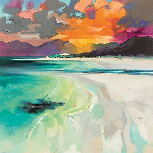 Scott Naismith WDC97333 60 x 60 cm Seilebost Beach Canvas Print, Multi-Colour, 60 x 60 x 3.8 cm