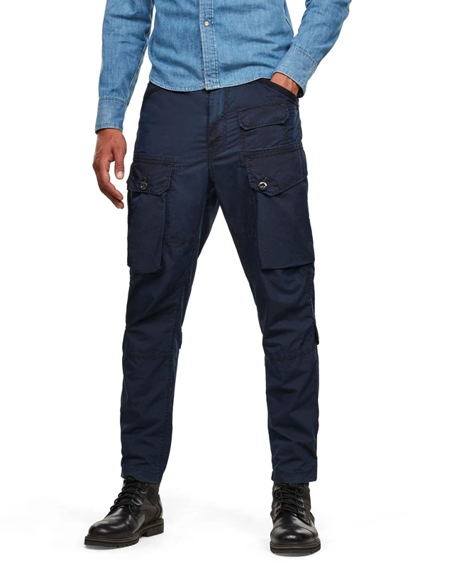 G-Star Men's Jungle Relaxed Tapered Cargo Pants, Blue (rinsed D16977-C282-082), 24W / 30L - Image 1