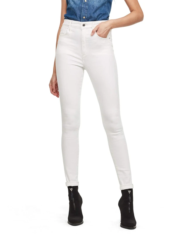 G-Star Women's Kafey Ultra High Skinny Jeans, White (white D15578-C267-110), 24W / 32L
