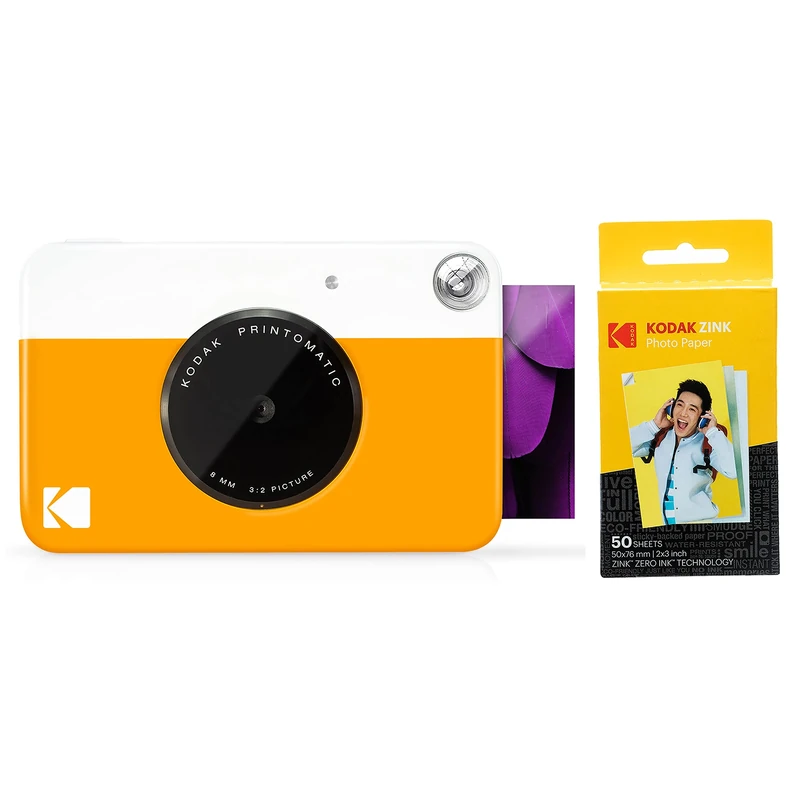 KODAK PRINTOMATIC Digital Instant Print Camera with Paper 50-pack Bundle
