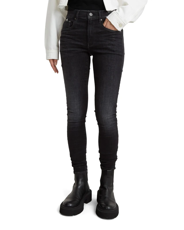 G-Star Women's 3301 Skinny Jeans, Black (worn in coal D05175-A634-B179), 32W / 32L