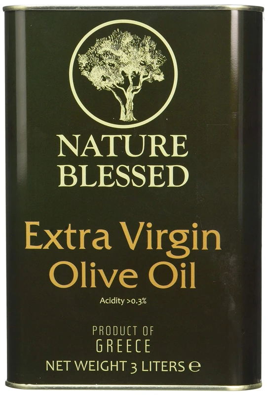 Nature Blessed Greek Extra Virgin Olive Oil 3L Tin – Cold-Extracted Premium EVOO for Mediterranean Cooking & Salads