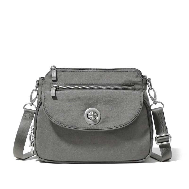 Baggallini Unisex-Adult Calais Crossbody Bag, Sterling Shimmer, One Size