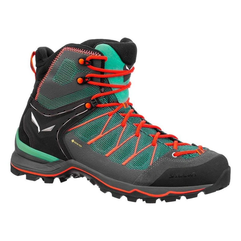 Salewa Ws Mtn Trainer Lite Mid Gtx, Feld Green/Fluo Coral, 6.5, Female