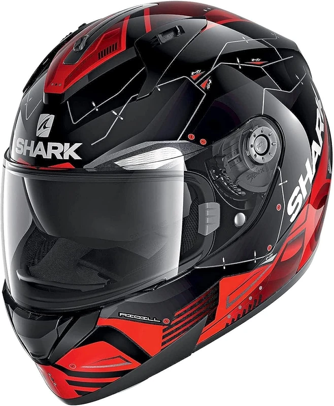 Shark RIDILL 1.2 MECCA KRS Motorcycle Helmet - Black/Red - XS