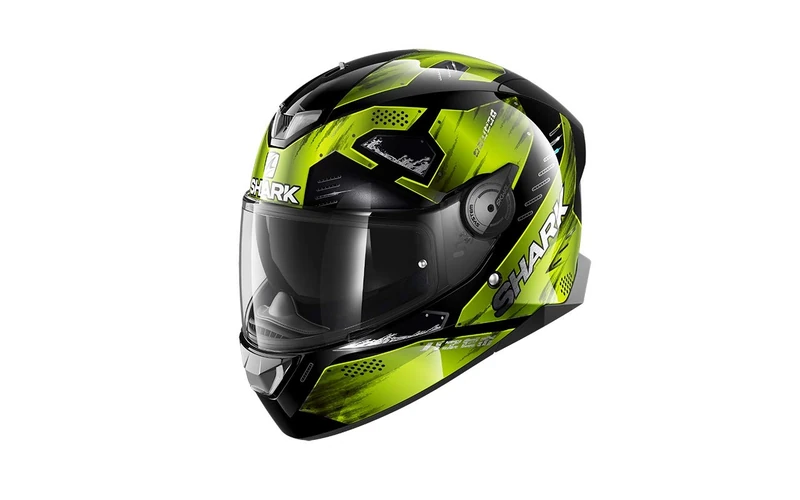Motorcycle helmets Shark SKWAL 2.2 VENGER KYK, Black/Yellow, XS