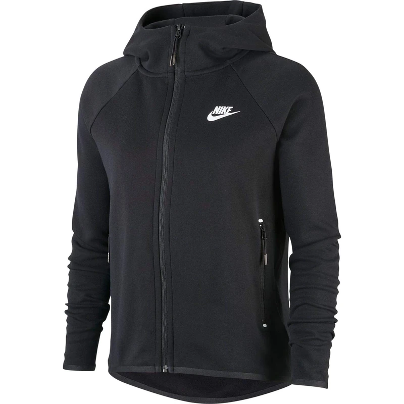 Nike W Nsw Tch Flc Cape Sweatshirt - Black/(White), X-Small