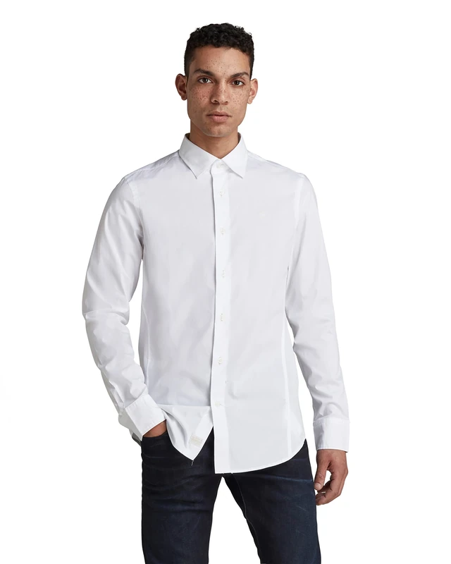 G-Star Men's Dressed Super Slim Shirt , White (white D17026-C271-110), S