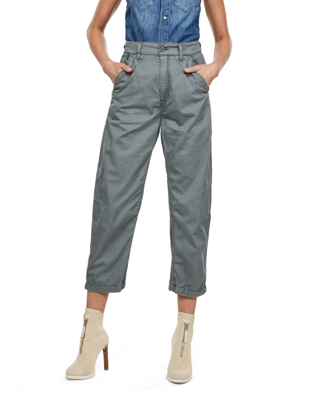 G-Star Women's Army City Mid Boyfriend Straight Pants, Grey (lt building gd D17041-C322-B576), 27W / 32L