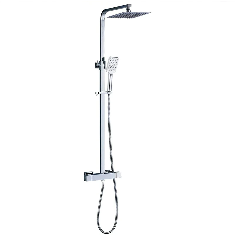 Kibath 452521 Extra-Wool Square Theme Shower Column, 25 x 25 cm, Chrome Gloss