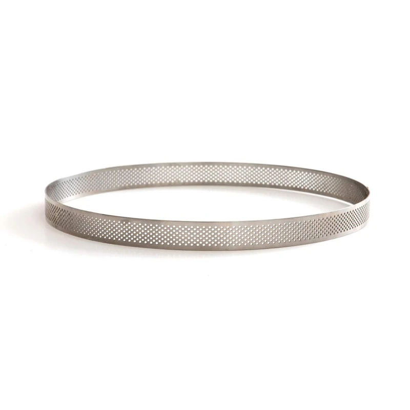 DECORA 0064033 Stainless Steel Perforated Ring Ø 15 X 3,5 H CM, Acciaio INOX