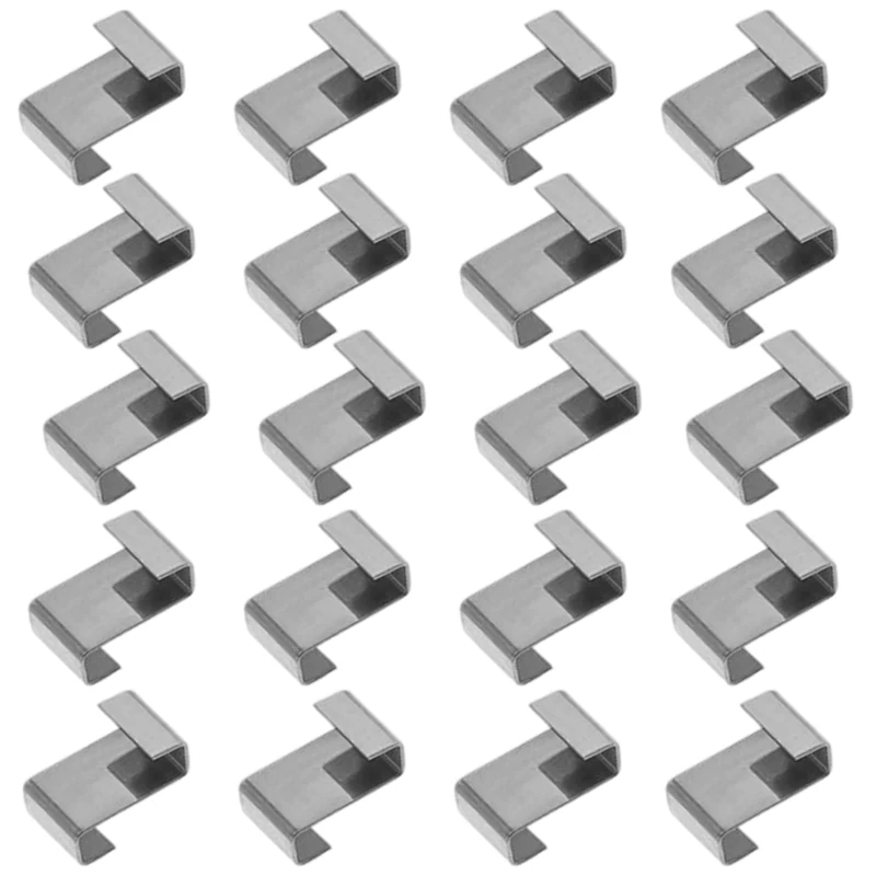 HONGCI 100Pcs Z Clips - Stainless Steel Greenhouse Glass Panes Fixings