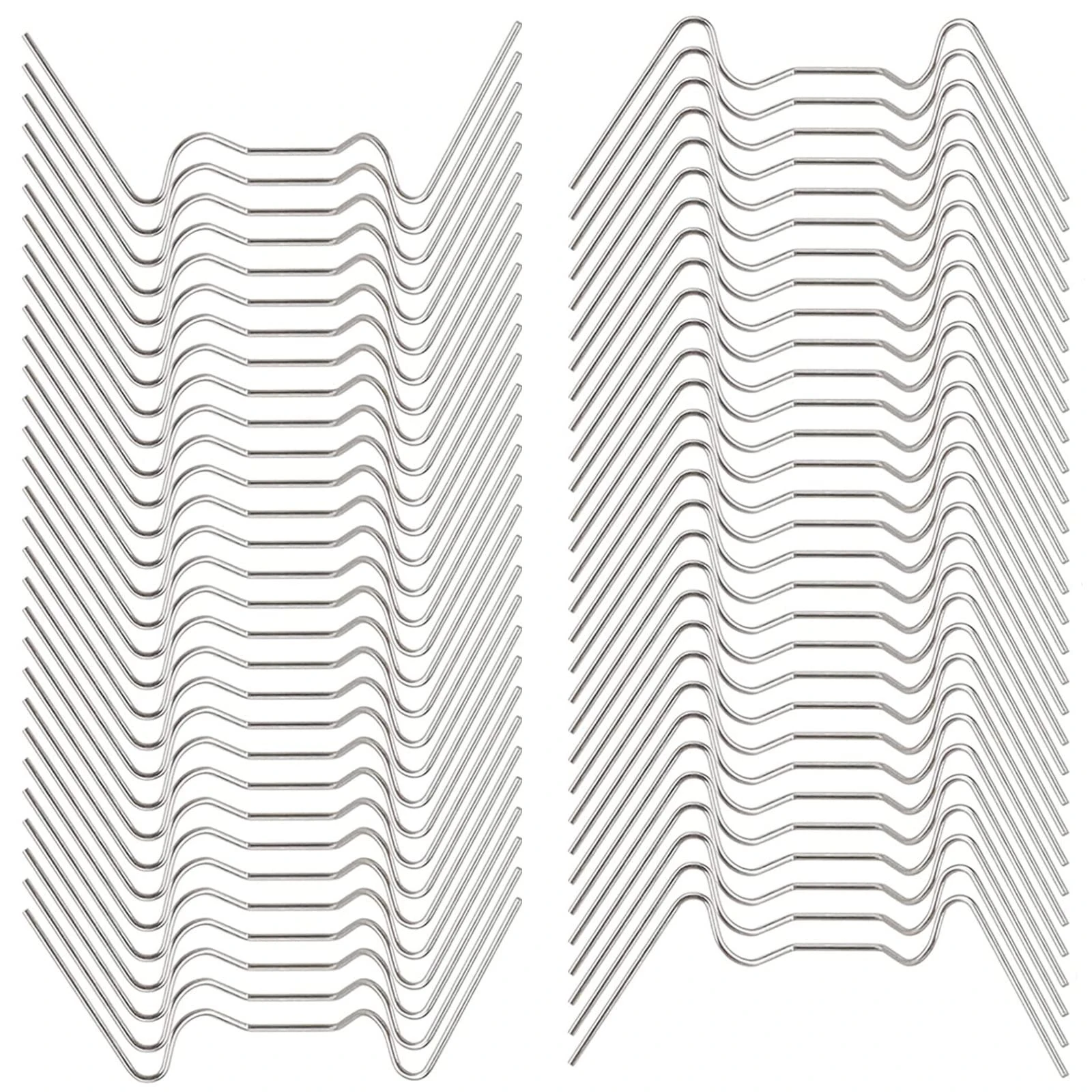HONGCI 100Pcs W Clips for Greenhouse Glass Panes,Greenhouse Clips for Glass,Stainless Steel Greenhouse W Clips Greenhouse Window Clips Glass Pane Fixings Clips,Greenhouse Glass Clips for Holding Glass