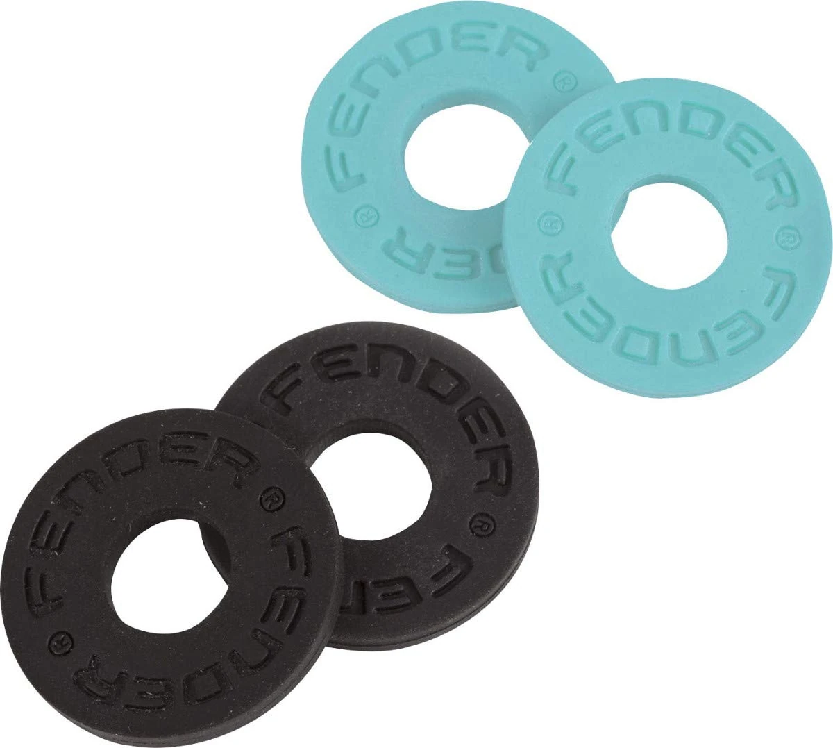 Fender Fender Strap Blocks 990819010 Belt Lock System Pack of 4 Black/Daphne Blue