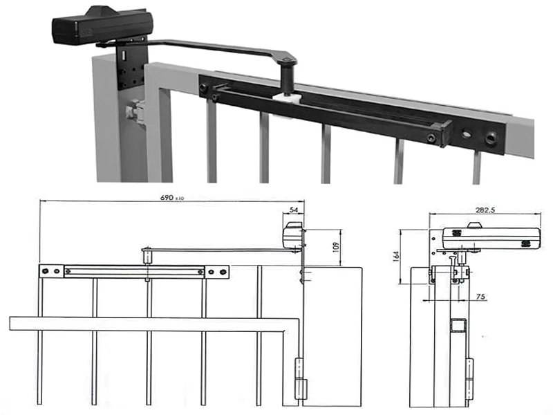 ABLOY handle DC650G 1250 mm