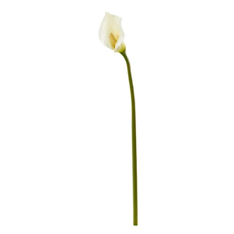Nearly Natural Faux Silk Flowers for Indoors, Metal, White