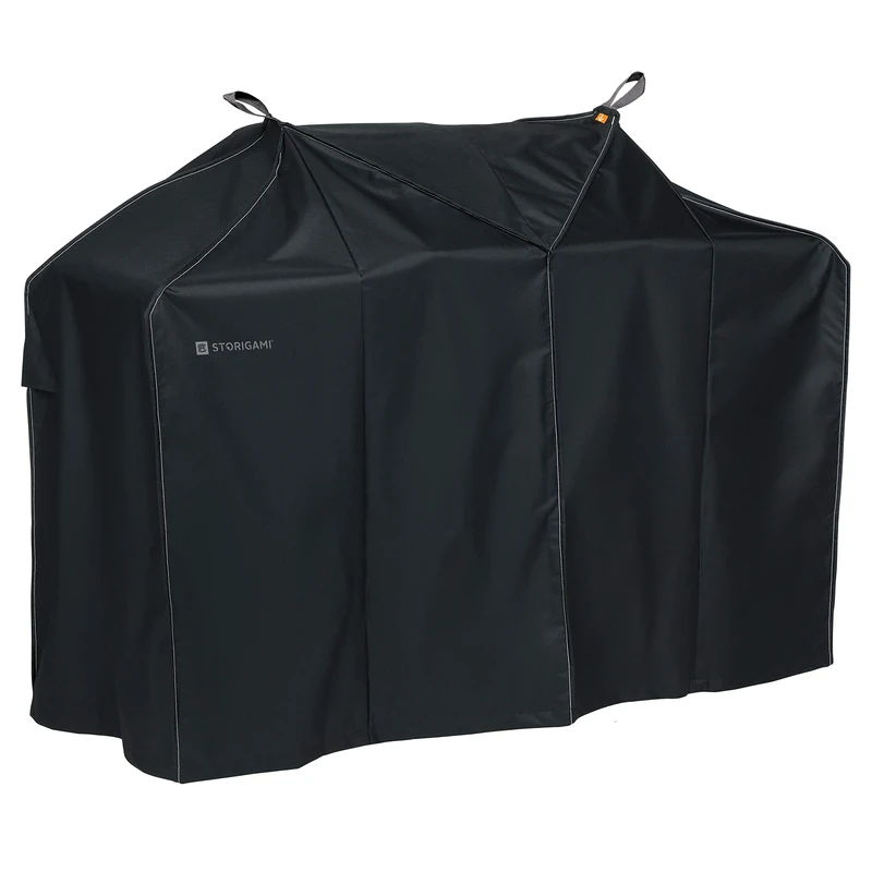 Classic Accessories Storigami Easy Fold Water-Resistant 70 Inch BBQ Grill Cover, Charcoal Black