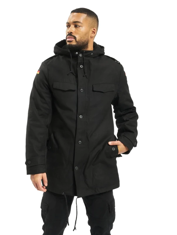 Brandit BW Parka Flag, Color: black, Size: 52