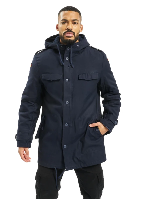 Brandit BW Parka Flag, Color: navy, Size: 56