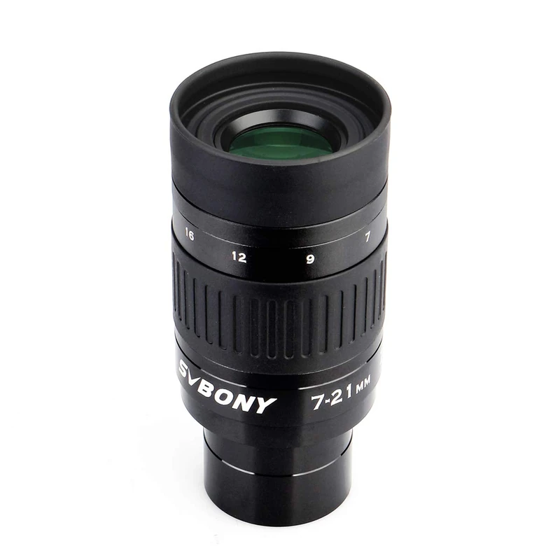 Svbony SV135 Zoom Telescope Eyepiece, 1.25inch 7-21mm Zoom Eyepiece for Telescope, FMC 6 Element 4 Group Telescope Lens, Telescope Accessories for Planetary Moon Astronomy Observation