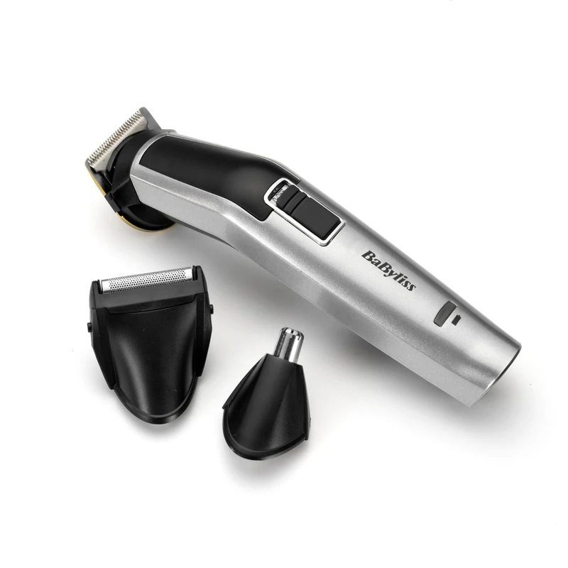BaByliss MT726E 8-in-1 Titanium Multi Trimmer Kit Grooming, 60 Minutes Autonomy, Precision Head with Titanium Blades, Shaving Head, 3 Beard Guides, Nose/Ear Head, 1 Body Guide
