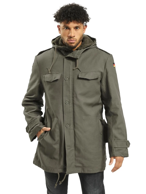 Brandit BW Parka Flag, color: olive, size: 64