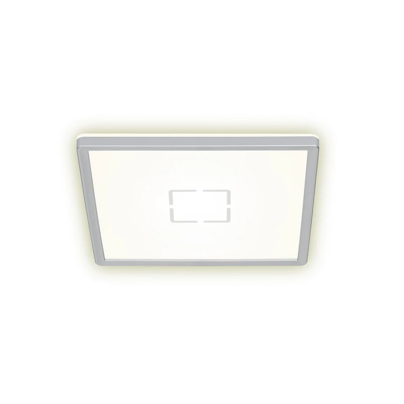 BRILONER Leuchten - LED Ceiling Light, with Backlighting Effect, 18 W, 2400 Lumen, 4000 Kelvin, Square, Whitesilver