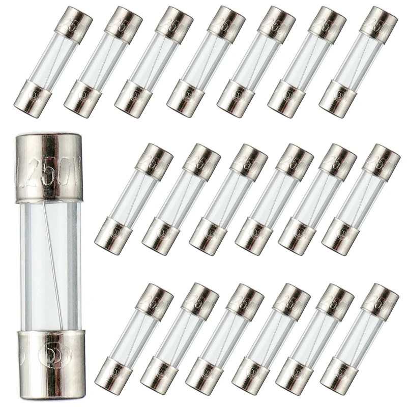BOJACK F3.15AL250V 5x20mm 3.15A 250V Fast Blow Fuses 3.15 Amp 250 Volt 0.2 x 0.78 Inch Glass Tube Fuses(Pack of 20 Pcs)