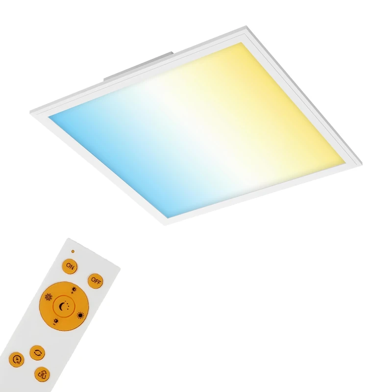 BRILONER Leuchten LED Panel Ceiling Light Dimmable with Remote Control Colour Temperature Control 2400 Lumen White 45 x 45 cm 24 W 7179-016
