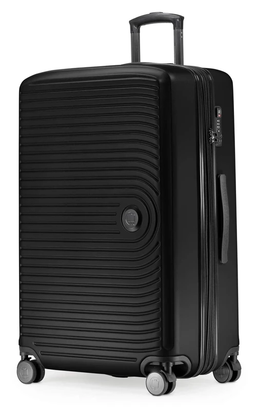 Hauptstadtkoffer Mitte - Large Hard-Shell Suitcase, TSA, 4 Wheels, Check-in Luggage with 8 cm Volume Expansion, 77cm, 130 liters, Black