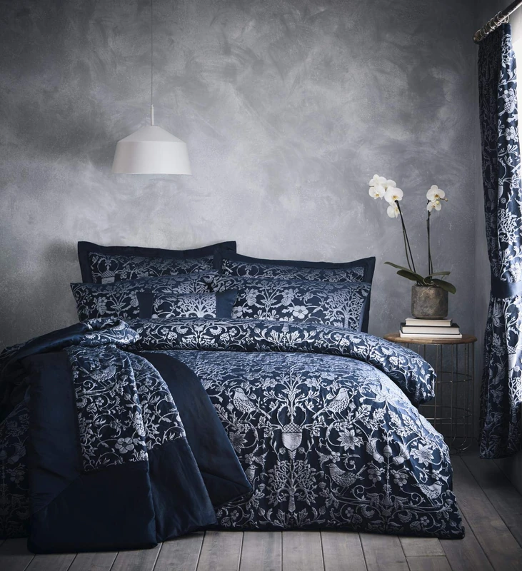 Portfolio Oak Tree Throwover/Bedspread and 2 Pillowsham Set, Blue, 256x256cm