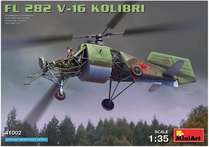 Miniart 1:35 Fl 282 V-16 Kolibri Helicopter Model Kit