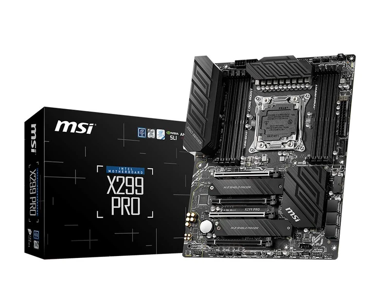 MSI X299 PRO Motherboard 'ATX, LGA2066, DDR4, Dual LAN, USB 3.2 Gen2, Type-C, M.2, Intel Core X-Series', 911-7B94-001