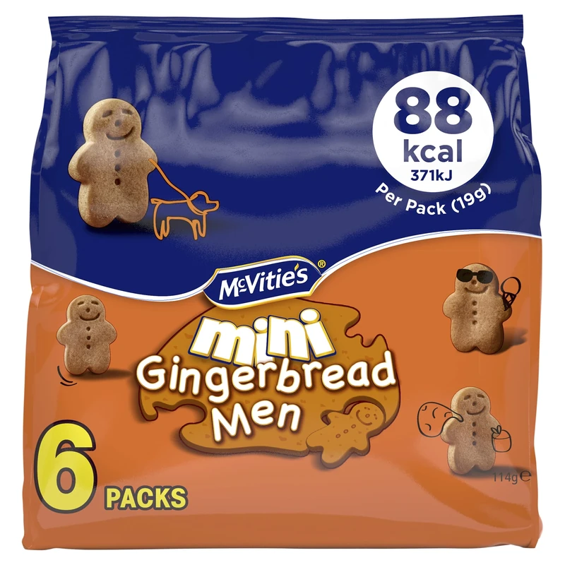 Mcvitie's Mini Gingerbread Men (Pack of 6)