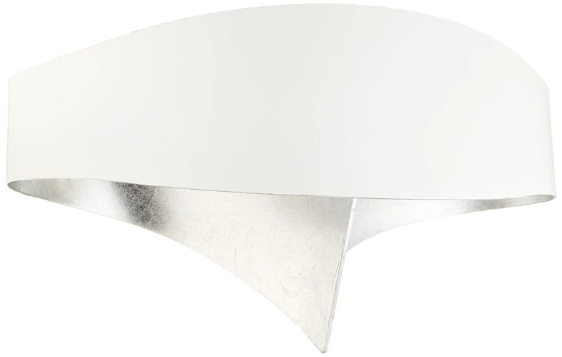 Selene Scudo Wall Light 11 W, White with Silver Leaf