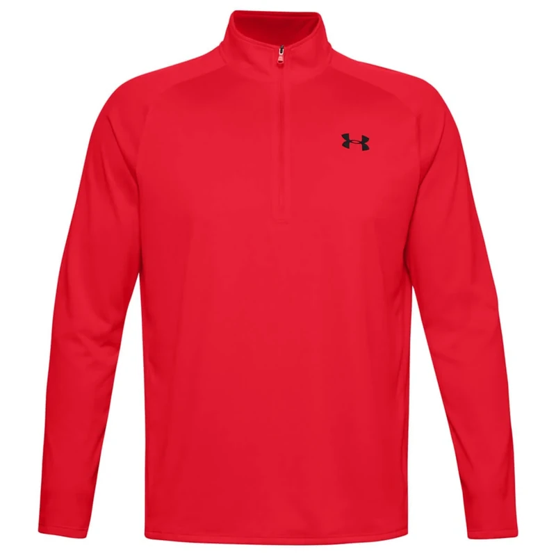 Under Armour Men's Tech 2.0 1/2 Zip-up Long Sleeve T-shirt Sweatshirt, Red (602)/Black, 3XL Tall