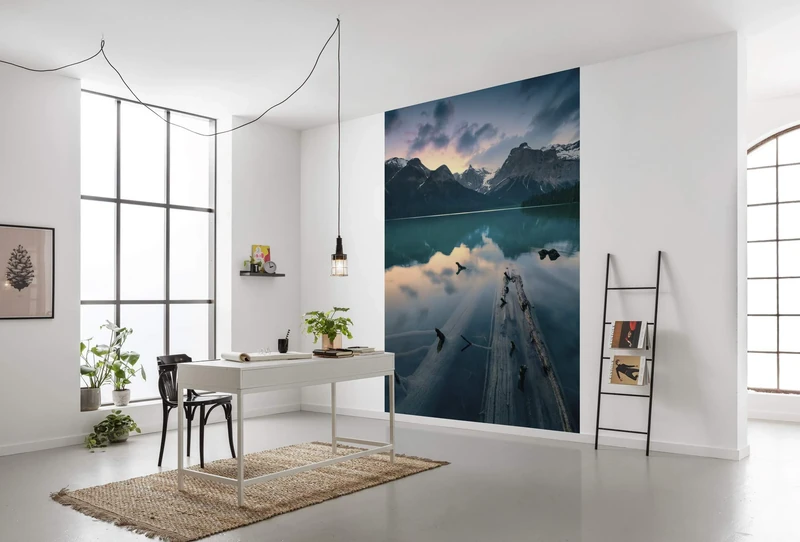 Komar SHX4-012 Non-Woven Photo Wallpaper Burning Emerald XXL Decoration Nature Landscape Bedroom Living Room Office Hallway Size 200 x 280 cm (Width x Height) Colourful - Image 1