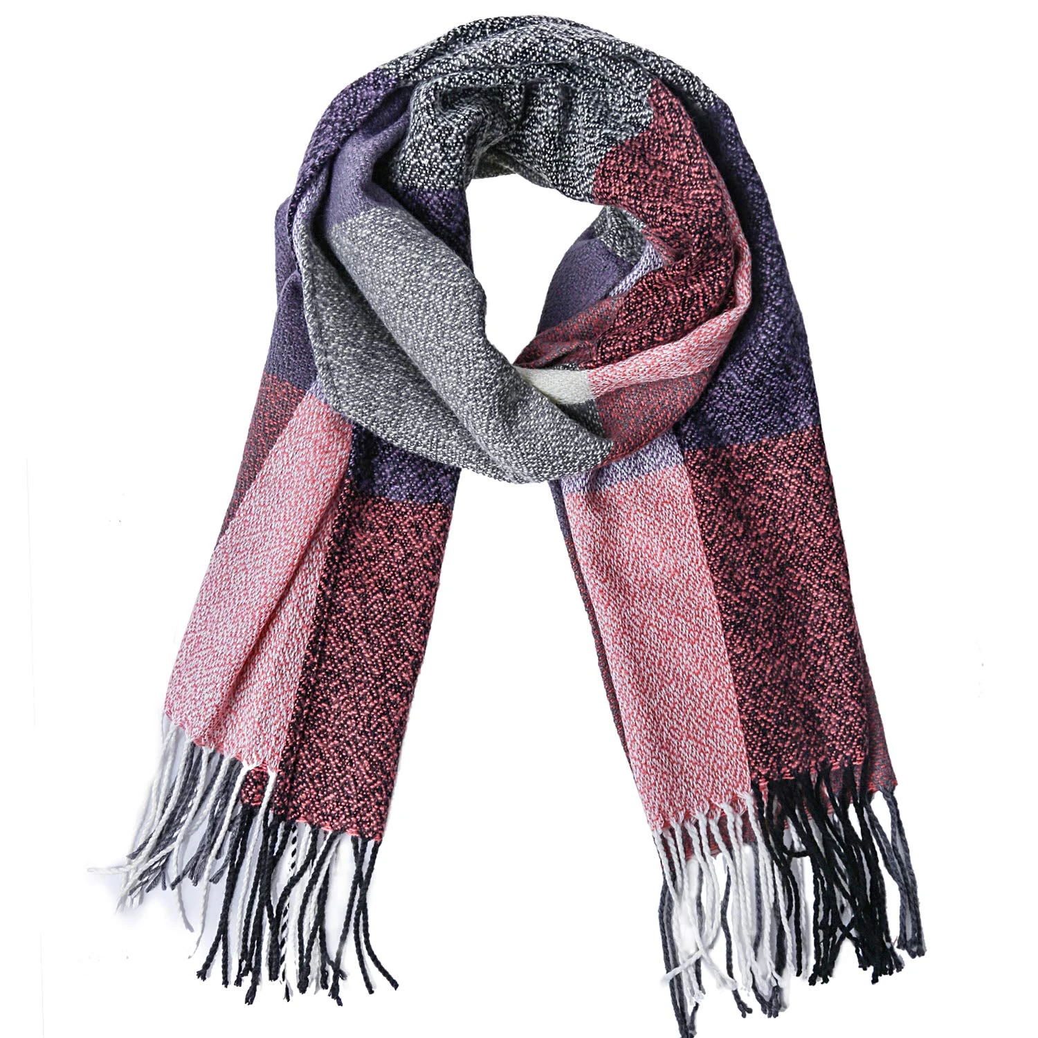 Chalier Fashion Ladies Scarf for Women UK Christmas Gifts for Women Soft Warm Winter Scarves Secret Santa Gifts Checked Long Blanket Shawl Xmas Stocking Fillers and Birthday Gifts for Her Mum Girls