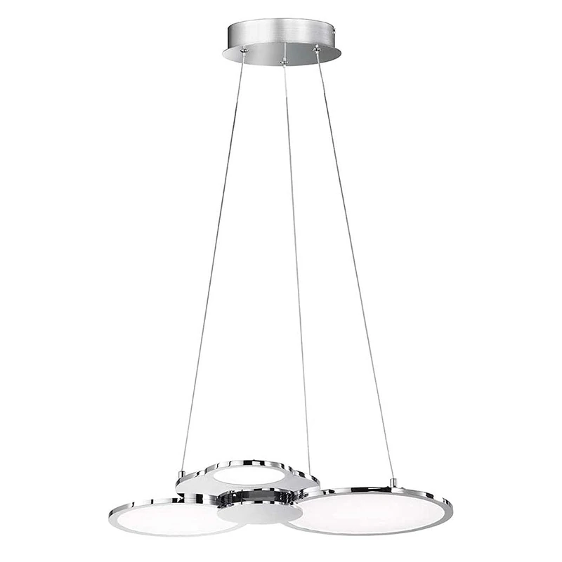 WOFI LINOS Acrylic Pendant Light 32W Chrome - Image 1