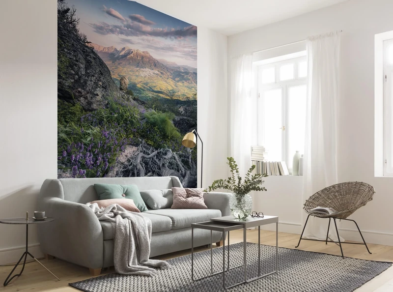 Komar Non-Woven Photo Wallpaper Flowering Tales | XXL Decoration Nature Landscape Bedroom Living Room Office Hallway | Size 200 x 280 cm (Width x Height) | SHX4-130 Multi-Coloured