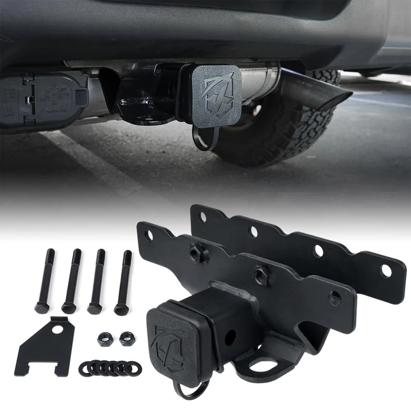 Xprite Tow Hitch Compatible with 2018-2025 Jeep Wrangler JL JLU 2 Door & 4 Door, 2" Inch Trailer Hitch Receiver with Cover