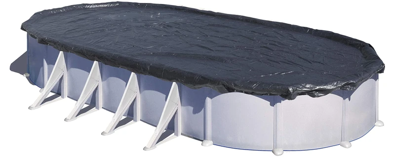Gre CIPROV501P Extra Cover for Oval Pools 500 x 300 cm, 180 g/m2, Black