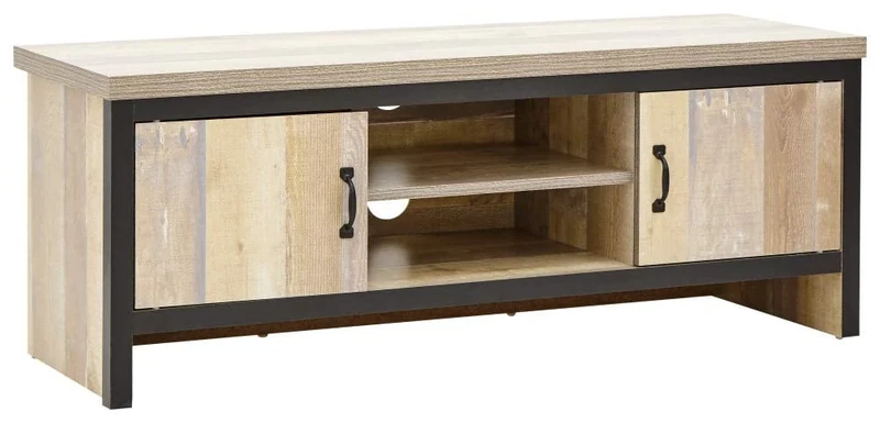 GFW Boston 2 Door TV Unit Oak