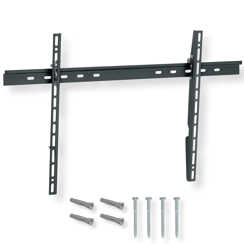 NANOOK 5393010 tiltable TV wall bracket for 40-65 inch (102-165 cm) TVs | Ultra slim bracket | Wall mount for LED, QLED and OLED TVs | Universal compatibility | VESA 100x100 to 600x400 | Black