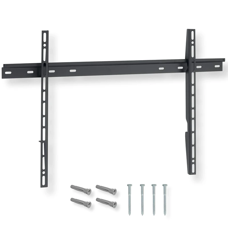 NANOOK 5393000 flat TV wall bracket for 40-80 inch (102-203 cm) TVs | Ultra slim bracket | Wall mount for LED, QLED and OLED TVs | Universal compatibility | VESA 100x100 to 600x400 | Black