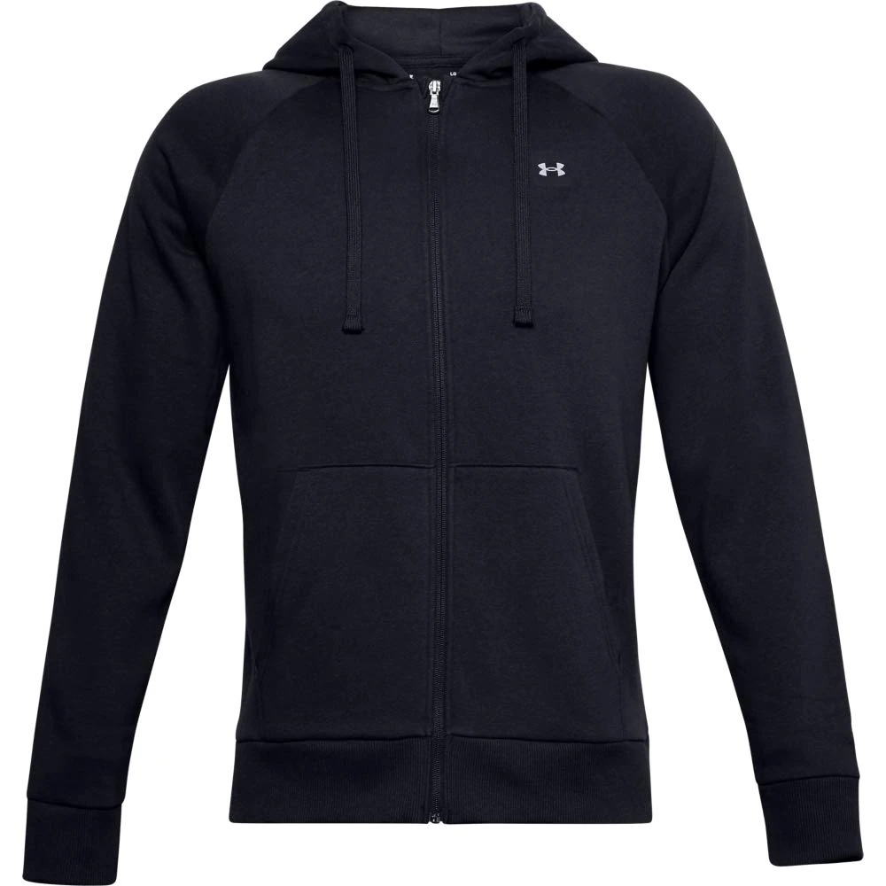 Under Armour Men RIVAL FLEECE FZ HOODIE, Men’s running hoodie with loose fit, comfortable and warm hooded jumper for men